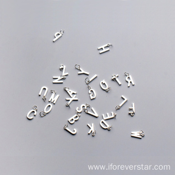 Sterling Silver Pendant Setting Letters A-Z Alphabet Pendant